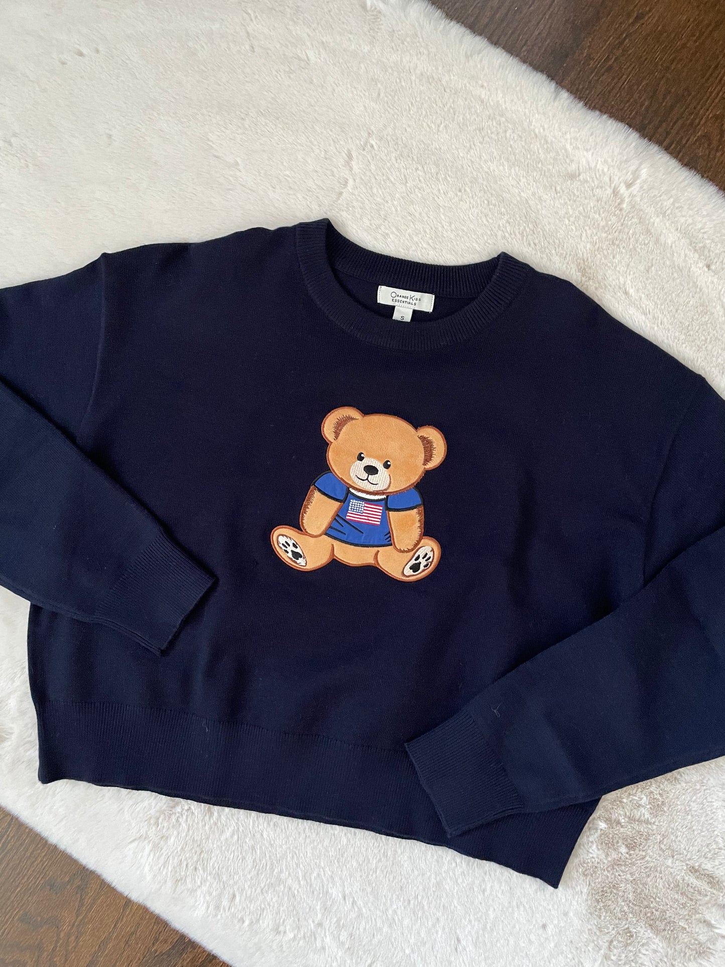 Navy Bear Sweater