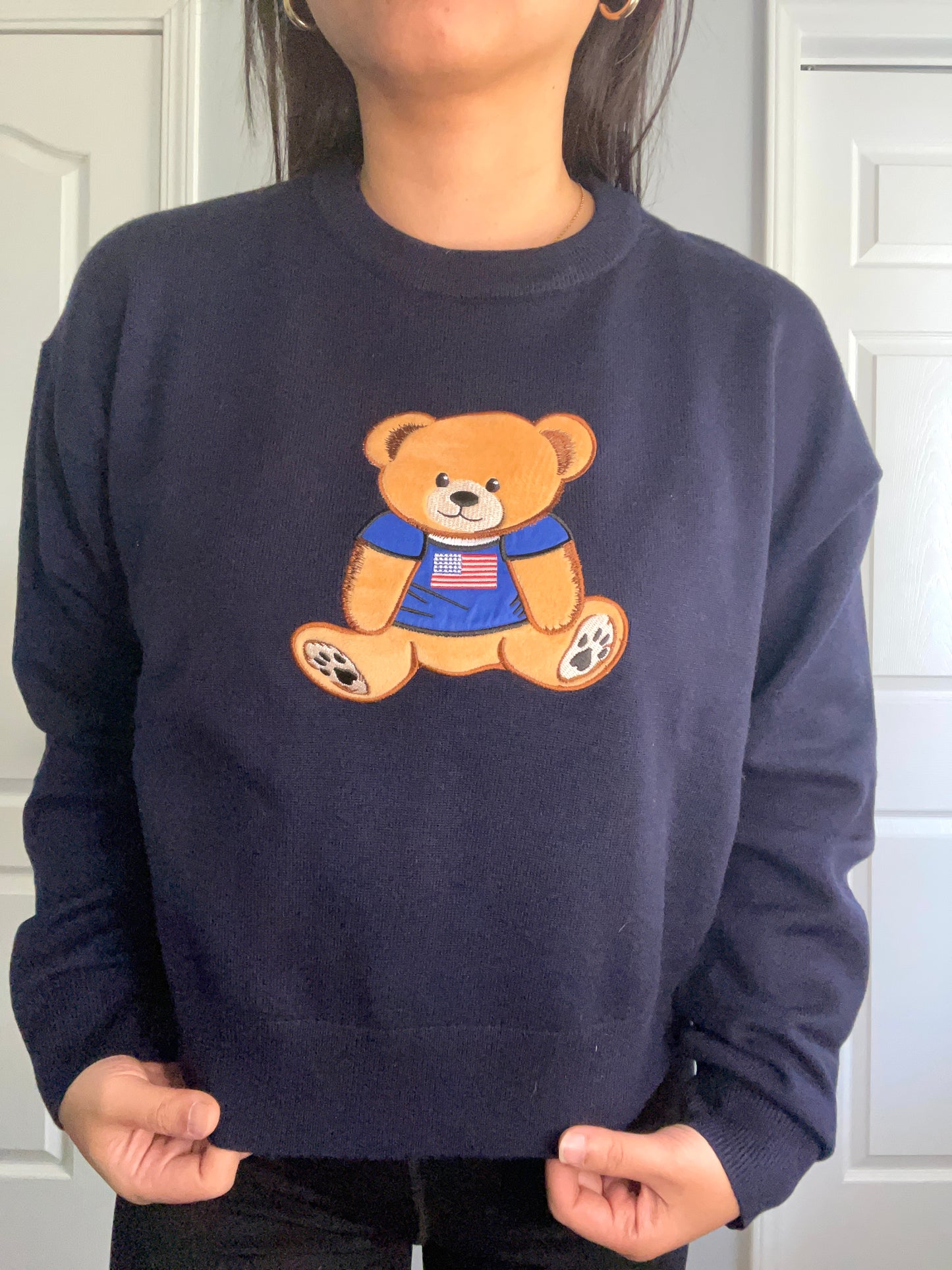 Navy Bear Sweater